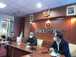 PWI Pusat dan Pemprov Sultra Gelar Rapat Virtual, Pastikan Kendari sebagai Tuan Rumah HPN 2022.